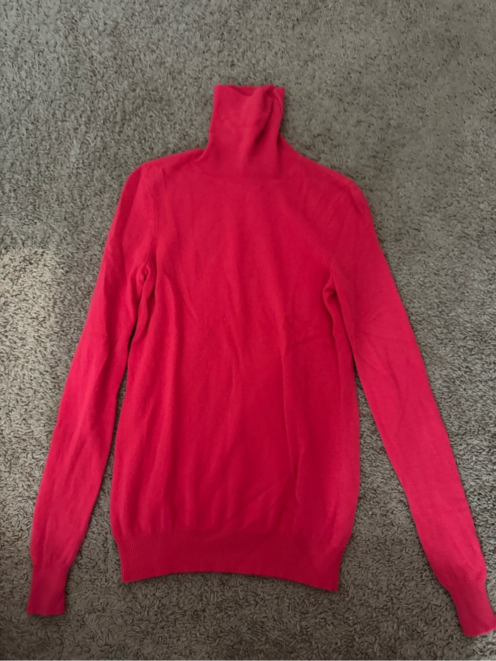 Bloomingdale's Bright Red Turtleneck Sweater